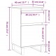 Sonata H Бюфет опушен дъб 40x35x70 см инженерно дърво