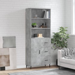 Sonata H Висок шкаф, бетонно сив, 69,5x34x180 см, инженерно дърво - Corpuri, vitrine, biblioteci modulare