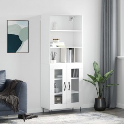 Sonata Dulap înalt, alb, 69,5x34x180 cm, lemn compozit