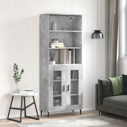 Sonata H Висок шкаф, бетонно сив, 69,5x34x180 см, инженерно дърво - Corpuri, vitrine, biblioteci modulare