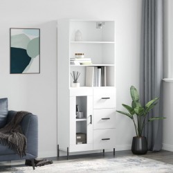 Sonata H Висок шкаф, бял, 69,5x34x180 см, инженерно дърво - Corpuri, vitrine, biblioteci modulare