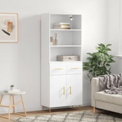 Sonata Dulap înalt, alb, 69,5x34x180 cm, lemn compozit