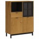 Sonata H Висок шкаф със стъклени вратички FLAM 92x40x122,5 см бор масив