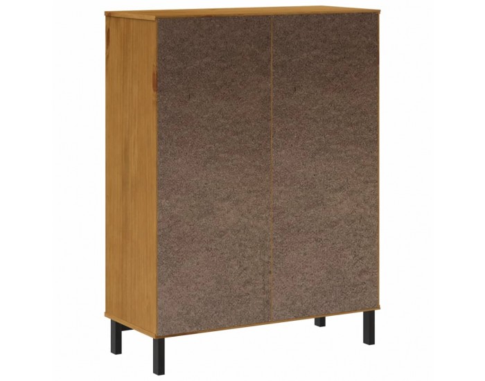 Sonata H Висок шкаф със стъклени вратички FLAM 92x40x122,5 см бор масив