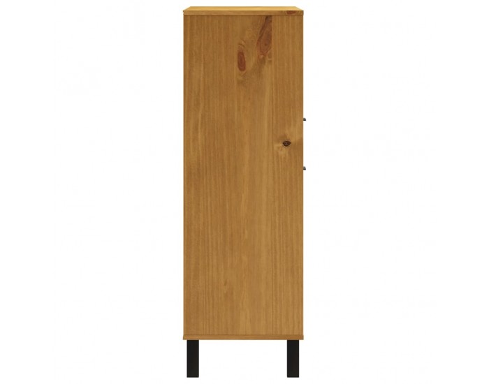 Sonata H Висок шкаф със стъклени вратички FLAM 92x40x122,5 см бор масив