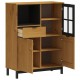Sonata H Висок шкаф със стъклени вратички FLAM 92x40x122,5 см бор масив