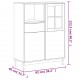 Sonata H Висок шкаф със стъклени вратички FLAM 92x40x122,5 см бор масив