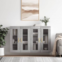 Sonata H Стенни шкафове, 2 бр, сив сонома, инженерно дърво - Corpuri, vitrine, biblioteci modulare