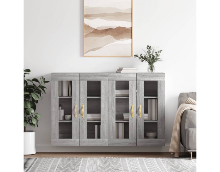 Sonata H Стенни шкафове, 2 бр, сив сонома, инженерно дърво