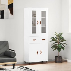 Sonata H Висок шкаф, бял, 69,5x34x180 см, инженерно дърво - Living