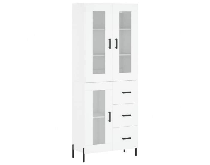 Sonata Dulap înalt, alb, 69,5x34x180 cm, lemn compozit