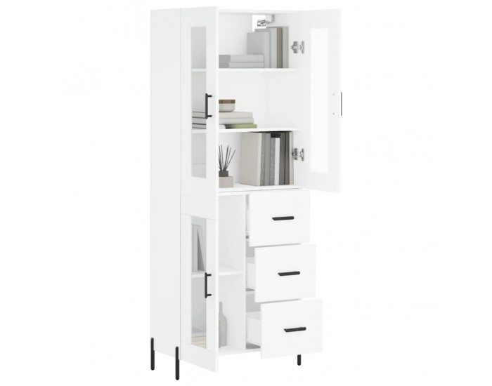 Sonata Dulap înalt, alb, 69,5x34x180 cm, lemn compozit
