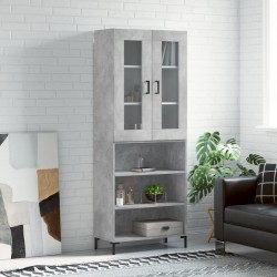 Sonata H Висок шкаф, бетонно сив, 69,5x34x180 см, инженерно дърво - Living