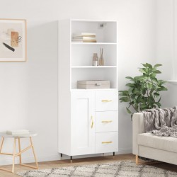 Sonata H Висок шкаф, бял, 69,5x34x180 см, инженерно дърво - Corpuri, vitrine, biblioteci modulare