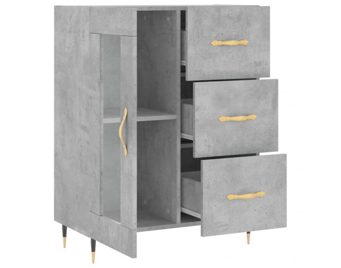 Sonata Servantă, gri beton, 69,5x34x90 cm, lemn compozit