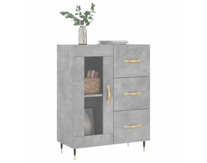 Sonata Servantă, gri beton, 69,5x34x90 cm, lemn compozit