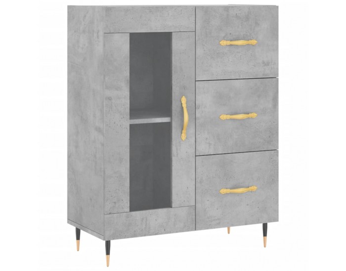 Sonata Servantă, gri beton, 69,5x34x90 cm, lemn compozit