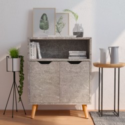 Sonata H Сайдборд, бетонно сив, 60x30x72 см, инженерно дърво - Corpuri, vitrine, biblioteci modulare