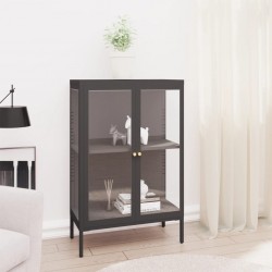 Sonata H Бюфет, антрацит, 75x35x105 см, стомана и стъкло - Living