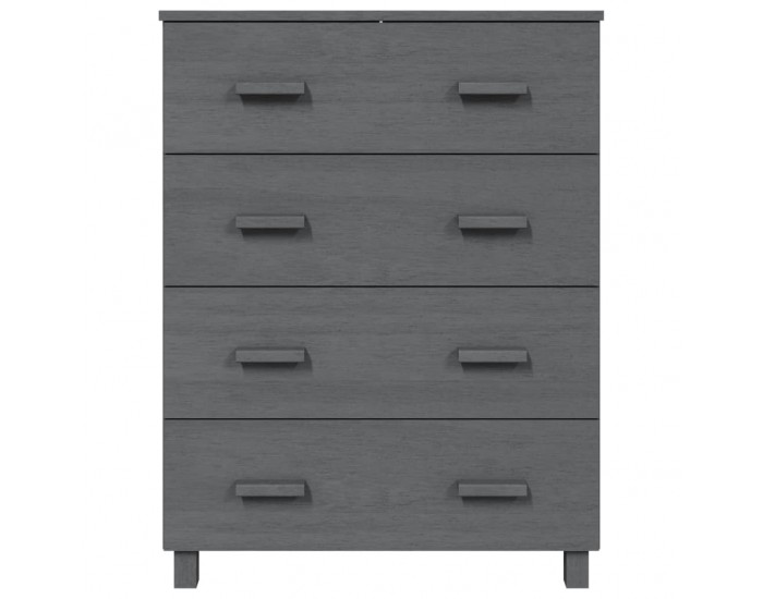 Sonata H Сайдборд HAMAR тъмносив 79x40x103,5 см борово дърво масив