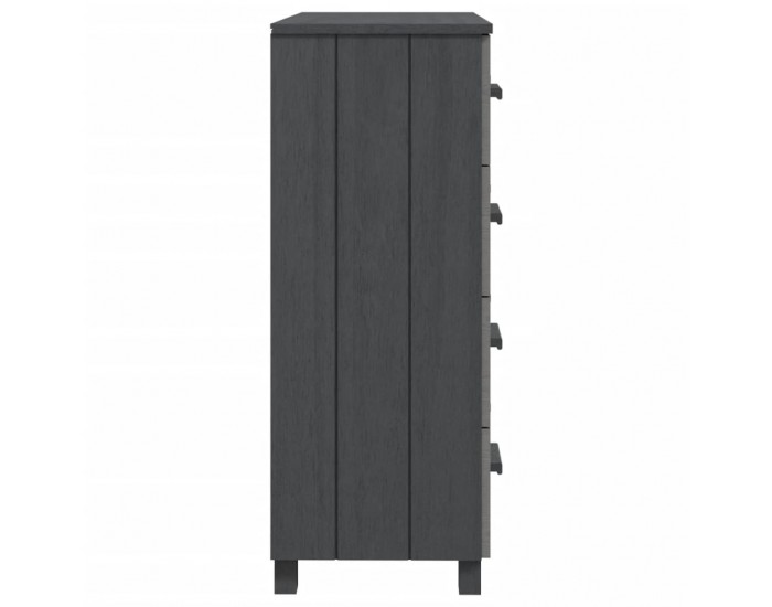 Sonata H Сайдборд HAMAR тъмносив 79x40x103,5 см борово дърво масив