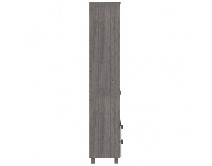 Sonata H Висок шкаф HAMAR, светлосив, 60x35x180 см, борово дърво масив