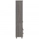 Sonata H Висок шкаф HAMAR, светлосив, 60x35x180 см, борово дърво масив