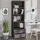 Sonata H Висок шкаф HAMAR, светлосив, 60x35x180 см, борово дърво масив