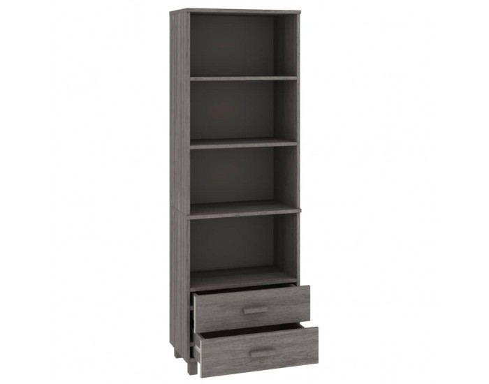 Sonata H Висок шкаф HAMAR, светлосив, 60x35x180 см, борово дърво масив