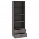 Sonata H Висок шкаф HAMAR, светлосив, 60x35x180 см, борово дърво масив
