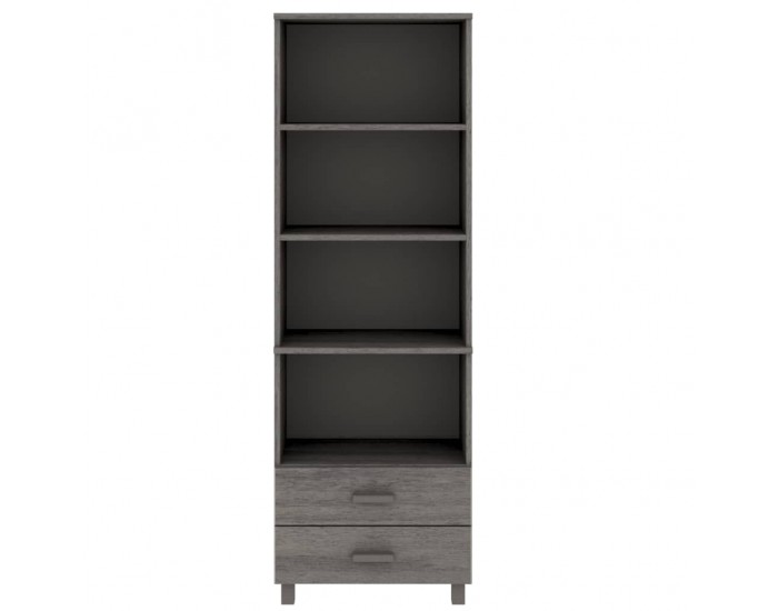 Sonata H Висок шкаф HAMAR, светлосив, 60x35x180 см, борово дърво масив