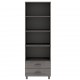 Sonata H Висок шкаф HAMAR, светлосив, 60x35x180 см, борово дърво масив