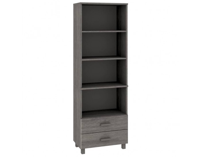 Sonata H Висок шкаф HAMAR, светлосив, 60x35x180 см, борово дърво масив