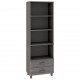Sonata H Висок шкаф HAMAR, светлосив, 60x35x180 см, борово дърво масив