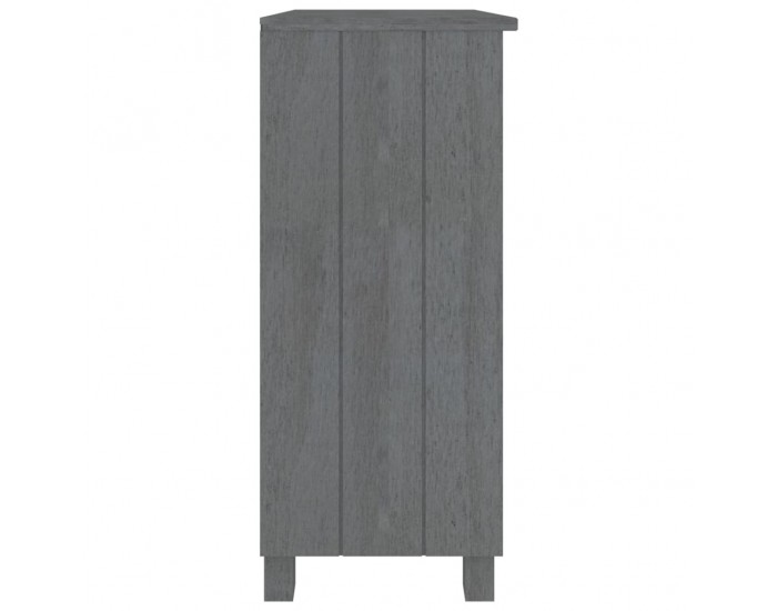 Sonata H Сайдборд HAMAR, тъмносив, 85x35x80 см, борово дърво масив