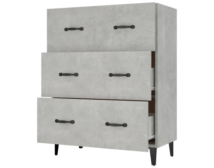 Sonata Dulap, gri beton, 69,5x34x90 cm, lemn compozit
