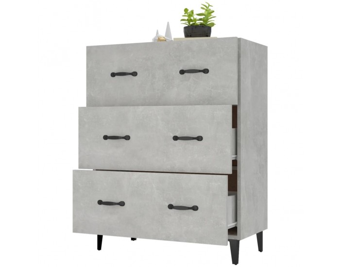 Sonata Dulap, gri beton, 69,5x34x90 cm, lemn compozit