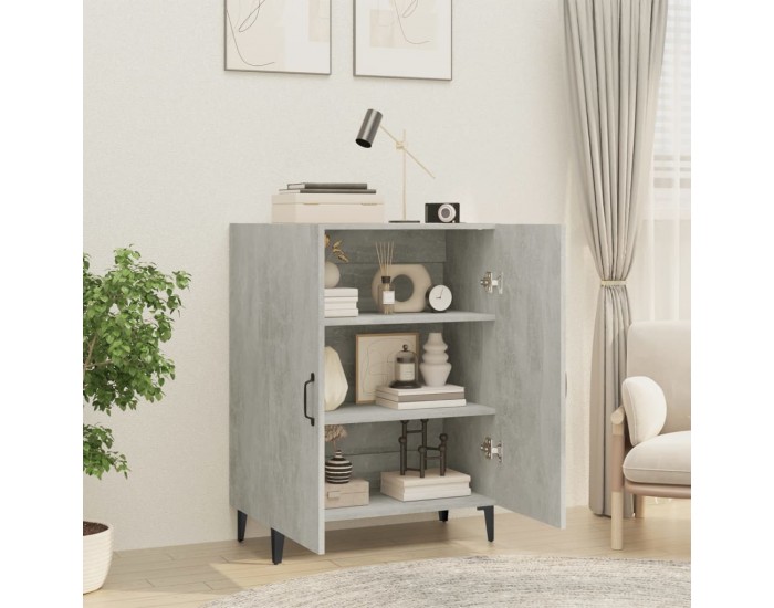 Sonata H Сайдборд, бетонно сив, 70x34x90 см, инженерно дърво