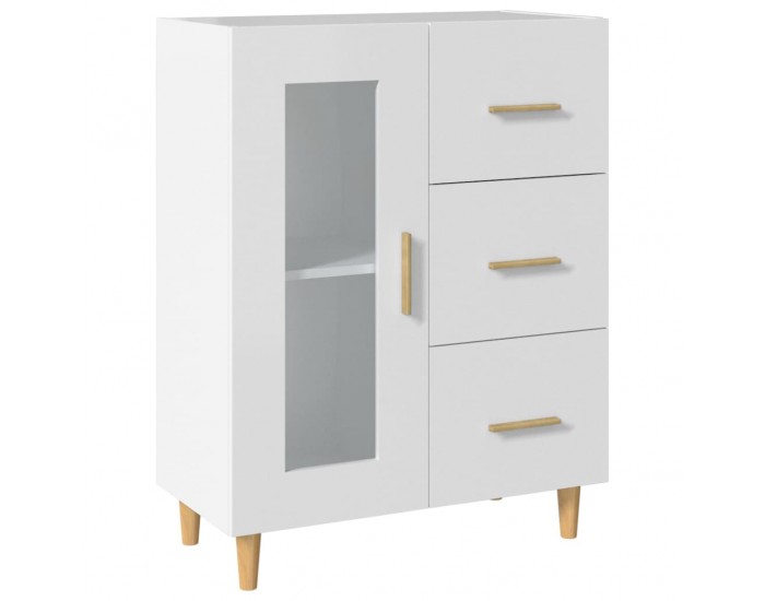 Sonata H Сайдборд, бял, 69,5x34x90 см, инженерно дърво