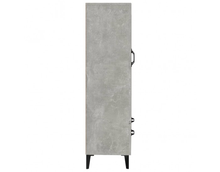 Sonata H Висок шкаф, бетонно сив, 70x31x115 см, инженерно дърво