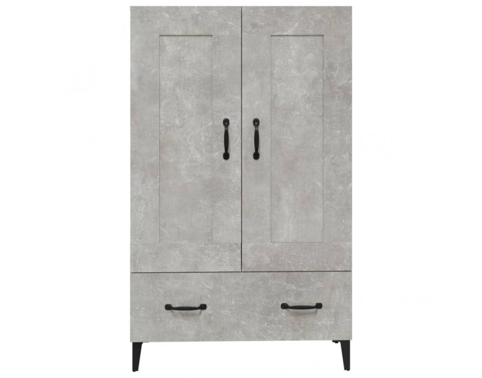 Sonata H Висок шкаф, бетонно сив, 70x31x115 см, инженерно дърво