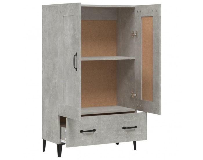 Sonata H Висок шкаф, бетонно сив, 70x31x115 см, инженерно дърво