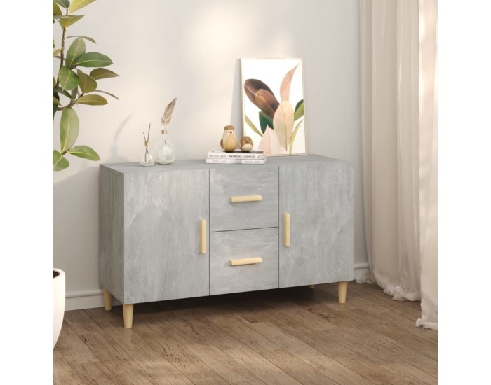 Sonata H Сайдборд, бетонно сив, 100x36x60 см, инженерно дърво
