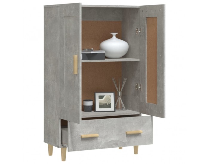 Sonata H Висок шкаф, бетонно сив, 70x31x115 см, инженерно дърво