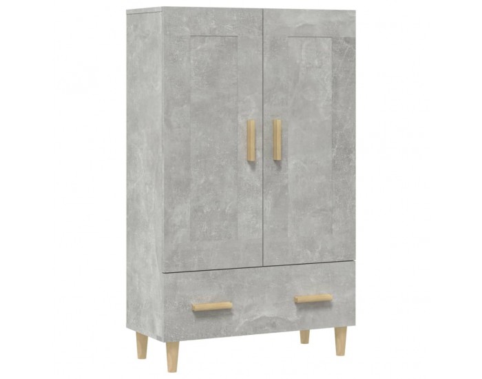 Sonata H Висок шкаф, бетонно сив, 70x31x115 см, инженерно дърво