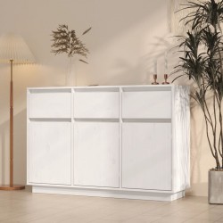 Sonata H Сайдборд, бял, 110x34x75 см, бор масив - Corpuri, vitrine, biblioteci modulare