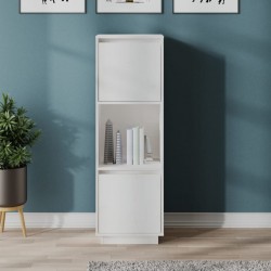 Sonata H Висок шкаф, бял, 38x35x117 см, борово дърво масив - Corpuri, vitrine, biblioteci modulare
