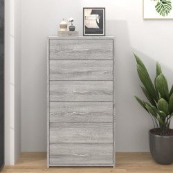 Sonata H Сайдборд с 6 чекмеджета сив сонома 50x34x96 см инженерно дърво - Corpuri, vitrine, biblioteci modulare