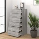 Sonata H Сайдборд с 6 чекмеджета сив сонома 50x34x96 см инженерно дърво