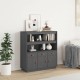 Sonata H Висок шкаф, сив, 100x40x108,5 см, борово дърво масив